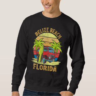Sweatshirt Vacances d'été Vintage Floride Belize Beach