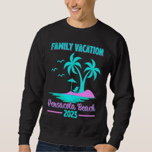 Sweatshirt Vacances en famille 2023 Palmier Floride Pensacola