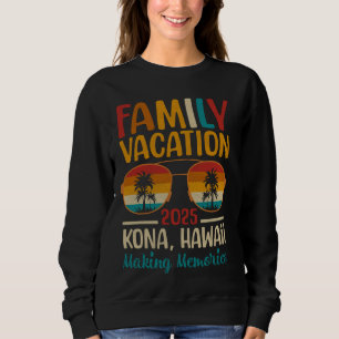 Sweatshirt Vacances familiales assorties à Kona Beach Hawaii