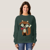 Sweatshirt Vacances Hipster Renard Brown (Devant entier)