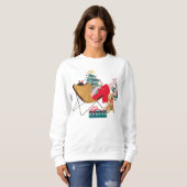 Sweatshirt VACANCES RÉTRO DORÉES - Retriever doré (Devant entier)