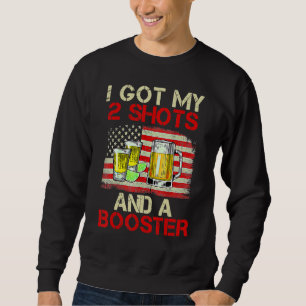 Sweatshirt Vaccination drôle j'ai eu mes deux piqûres et un r