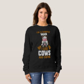 Sweatshirt Vache à café pour hommes (Devant entier)