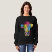 Sweatshirt Vache Animaux colorés Ferme Hommes (Devant entier)