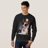 Sweatshirt Vache de neige de Noël Vache de neige de neige de  (Devant entier)