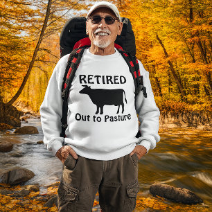 Sweatshirt Vache de retraite amusante au pâturage