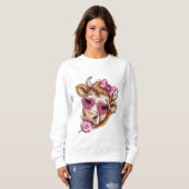 Sweatshirt Vache des Highlands Saint-Valentin Coquette Fête d (Devant entier)