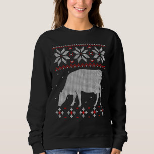 Sweatshirt Vache Heifer Vilain Chaudron de Noël Charcuterie L