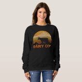 Sweatshirt Vache laitière Vintage Retro (Devant entier)
