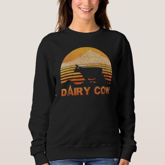 Sweatshirt Vache laitière Vintage Retro (Devant)