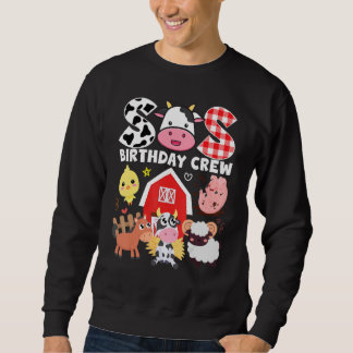 Sweatshirt Vache Sis Anniversaire Crew Farm Thème Animaux Ann