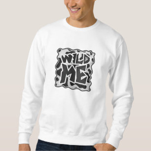 Sweatshirt Vache Wild Me Noir et Blanc