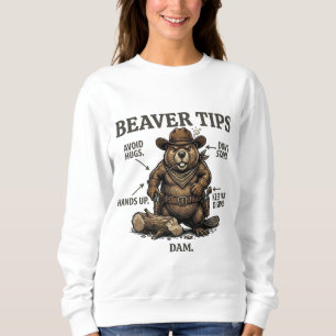 Sweatshirt Vachette drôle Castor Cow-boy Ouest sauvage Vintag