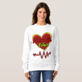 Sweatshirt Vague de la Saint-Valentin (Devant entier)