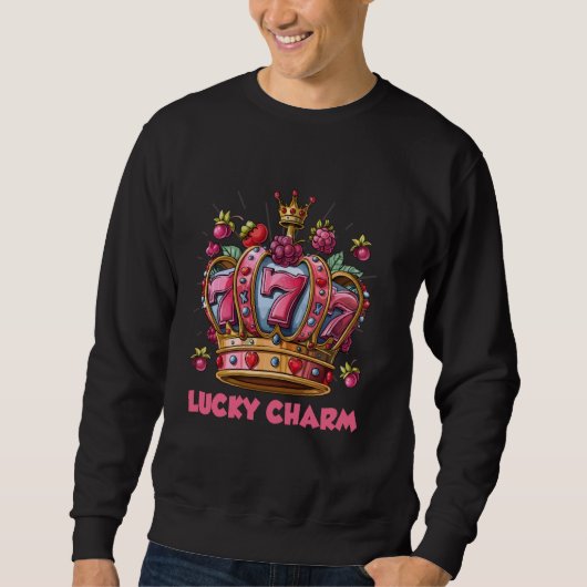 Sweatshirt Vainqueur de Jackpot LUCKY CHARM 777 Slot Machine  (Devant)