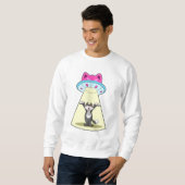 Sweatshirt Vaisseau spatial chat (Devant entier)