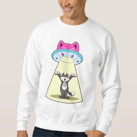 Sweatshirt Vaisseau spatial chat (Devant)