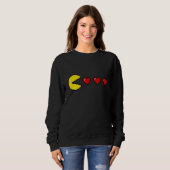 Sweatshirt Valentin Entendre Jeu Rétro Arcade 8 bits Classiqu (Devant entier)