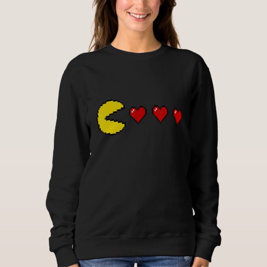 Sweatshirt Valentin Entendre Jeu Rétro Arcade 8 bits Classiqu (Devant)