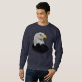 Sweatshirt Valentine bleu a inspiré le chandail d'Eagle (Devant entier)