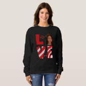 Sweatshirt Valentine Days Black African American Costume Mela (Devant entier)