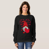 Sweatshirt Valentine Gnome Love Heart Happy Valentines Day Wo (Devant entier)