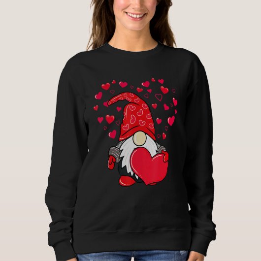 Sweatshirt Valentine Gnome Love Heart Happy Valentines Day Wo (Devant)