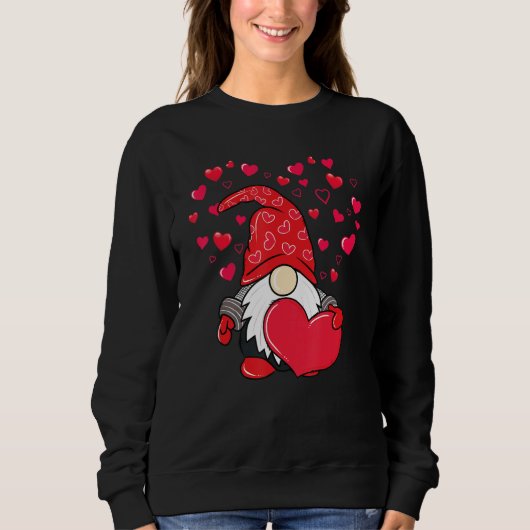 Sweatshirt Valentine Gnome Love Heart Happy Valentines Day Wo (Devant)