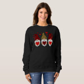 Sweatshirt Valentine Gnomes Valentine's Day Love Leopard Buff (Devant entier)