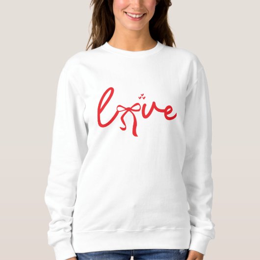 Sweatshirt Valentine Love Bow (Devant)