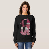 Sweatshirt Valentine Teacher Squad Gnome Love Sweethearts Hea (Devant entier)