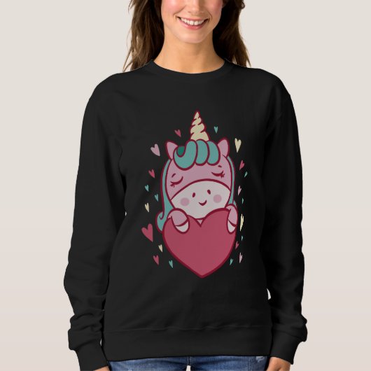 Sweatshirt Valentine Unicorn  Valentine´s Day (Devant)