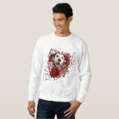 Sweatshirt Valentines - clé à mon coeur - Dalmate (Devant entier)