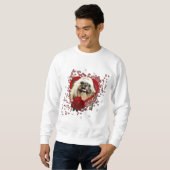 Sweatshirt Valentines - clé à mon coeur - Shih Tzu - opale (Devant entier)
