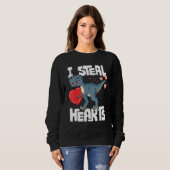 Sweatshirt Valentines Day Boys T Rex Dinosaur I Steal Hearts (Devant entier)
