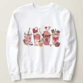 Sweatshirt Valentine's Day Coffe jumper for women, love (Design devant)
