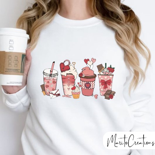 Sweatshirt Valentine's Day Coffe jumper for women, love