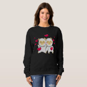 Sweatshirt Valentines Day Cute Alpaca Boyfriend Girlfriend (Devant entier)