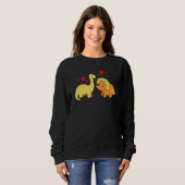 Sweatshirt Valentines Day Cute Dinosaurs Boyfriend Girlfriend (Devant entier)
