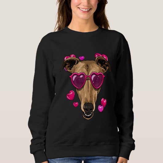 Sweatshirt Valentines Day Greyhound Heart Couples Greyhound R (Devant)