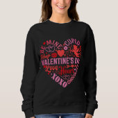 Sweatshirt Valentine's Day Heart Word (Devant)