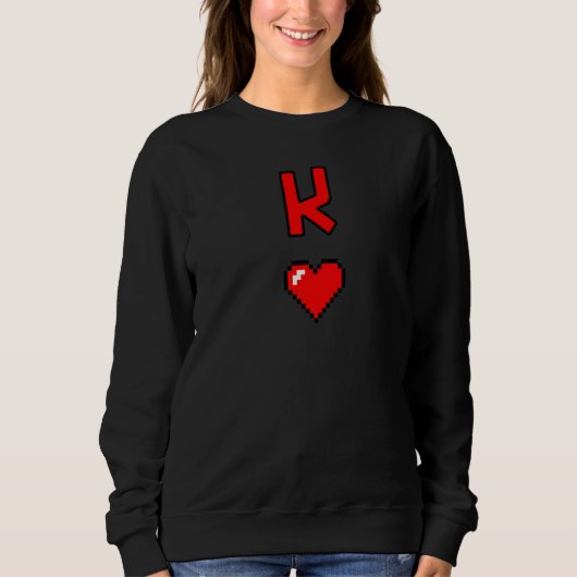 Sweatshirt Valentines Day King Of Hearts  2 (Devant)