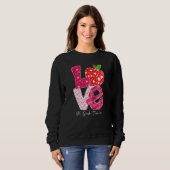 Sweatshirt Valentines Day Love 8th Grade Teacher Teacher Kids (Devant entier)