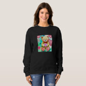 Sweatshirt Valentine's Day Love Heart Bear Teddy Girlfriend F (Devant entier)