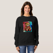 Sweatshirt Valentine's Day Love Heart Bear Teddy Girlfriend F (Devant entier)