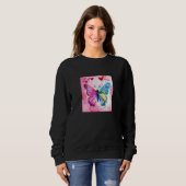 Sweatshirt Valentine's Day Love Heart Butterfly Girlfriend Fi (Devant entier)