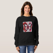 Sweatshirt Valentine's Day Love Heart Butterfly Girlfriend Fi (Devant entier)