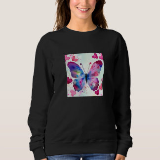 Sweatshirt Valentine's Day Love Heart Butterfly Girlfriend Fi
