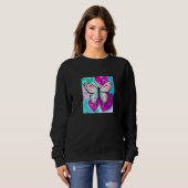 Sweatshirt Valentine's Day Love Heart Butterfly Girlfriend Fi (Devant entier)