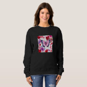 Sweatshirt Valentine's Day Love Heart Butterfly Girlfriend Fi (Devant entier)